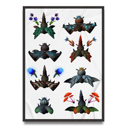 An exclusive piece of self-adhesive, crease-proof wall art.