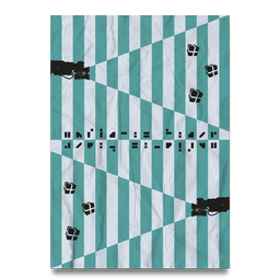 An exclusive piece of self-adhesive, crease-proof wall art.