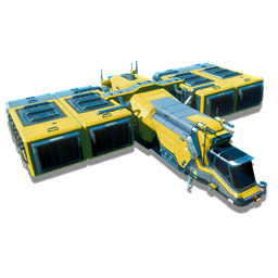 An exclusive <span class="typeSTELLAR">Starship</span>. This  A-class hauler benefits from shield and inventory capacity bonuses, and is pre-installed with a selection of technologies and upgrades.