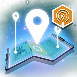 A map from the Utopia Foundation, showing <span class="typeSTELLAR">personalized coordinates</span> for your target construction site.
