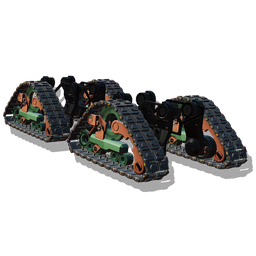 A custom running gear module for a terrestrial vehicle, compatible with the <span class="typeTECHNOLOGY">Colossus</span> large Exocraft.