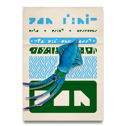 An exclusive piece of self-adhesive, crease-proof wall art.