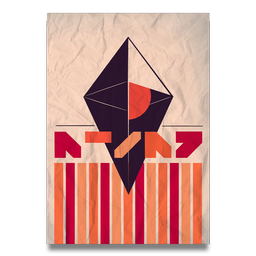 An exclusive piece of self-adhesive, crease-proof wall art.