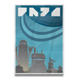 An exclusive piece of self-adhesive, crease-proof wall art.