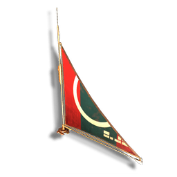 This full sail replicates the design of the ancient maritime trade vessels of the Gek, and makes for a striking nautical-themed home decoration.