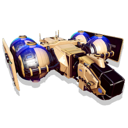 An exclusive <span class="typeSTELLAR">Starship</span>. This  A-class hauler benefits from shield and inventory capacity bonuses, and is pre-installed with a selection of technologies and upgrades.