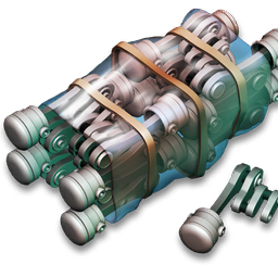 A highly sprung motor arm salvaged from inside of a Sentinel patrol unit. It occasionally twitches, as if experiencing the echo of combat.