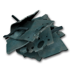 Shredded fragments of a soft, gray metal. Its surface is porous, and when touched it oozes ever-so-slightly.