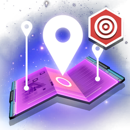 A map of a nearby planet. The coordinates of a <span class="typeTECHNOLOGY">distress signal</span> have been marked.